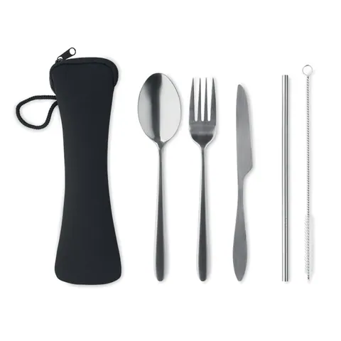 Set de tacâmuri 5 SERVICE — culoarea Negru, față