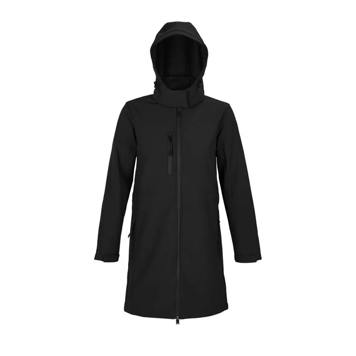 Jachetă softshell damă ACHILLE — culoarea Negru intens, față
