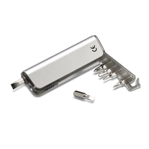 Suport șurubelniță ALUTOOL — culoarea Gri transparent, față