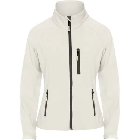 Jachetă softshell damă Antartida — culoarea Alb perlat, imagine produs