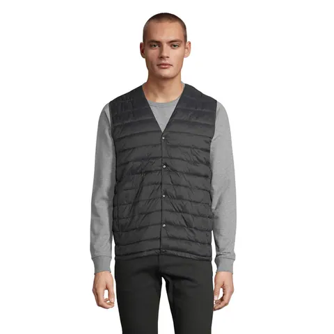 Vestă bărbați ARTHUR — culoarea Negru intens, față
