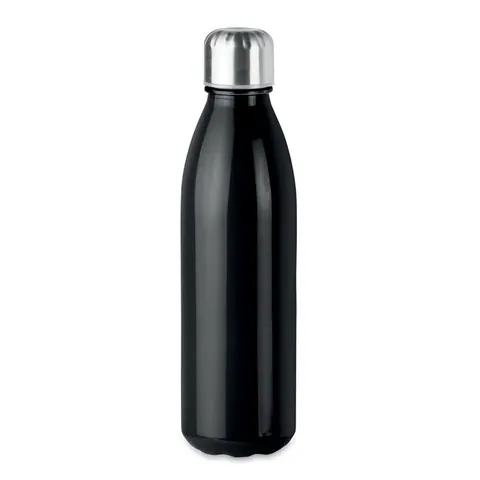 Sticlă de apă din sticlă ASPEN GLASS — culoarea Negru, față