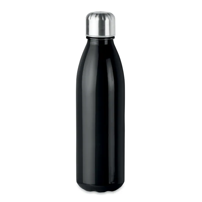 Sticlă de apă din sticlă ASPEN GLASS — culoarea Negru, față