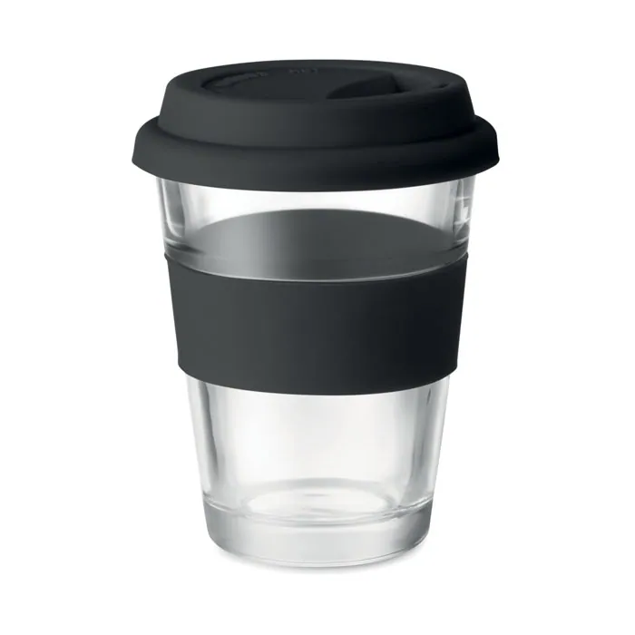 Cană termică ASTOGLASS — culoarea Negru, față
