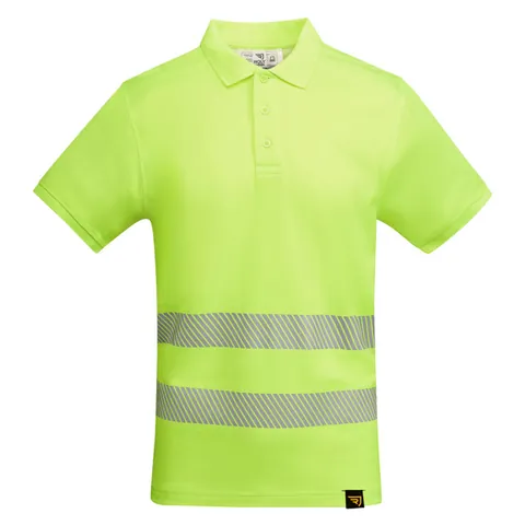 Tricou polo reflectorizant bărbați Atrio — culoarea Galben fluor, imagine produs