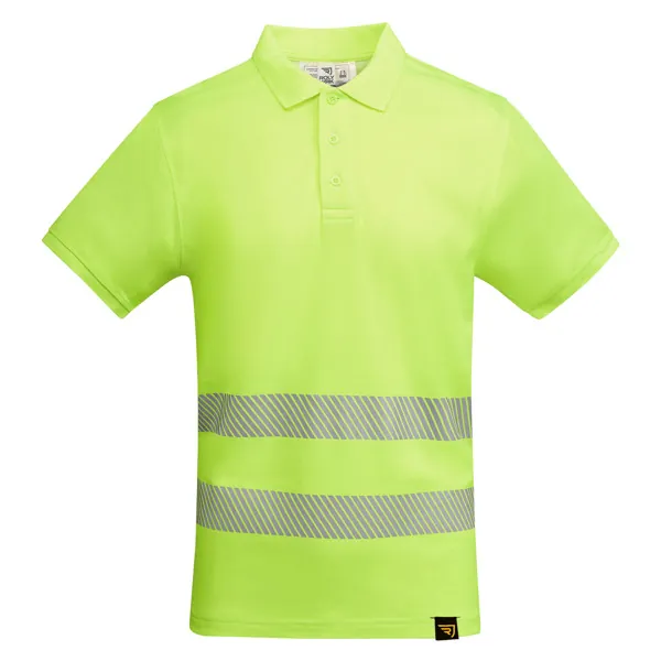 Tricou polo reflectorizant bărbați Atrio — culoarea Galben fluor, imagine produs