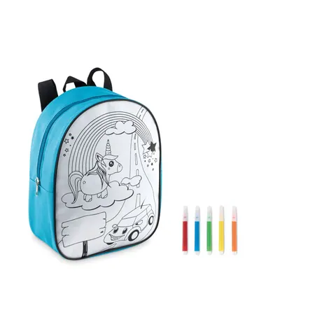 Rucsac BACKSKETCHY — culoarea Turcoaz, față