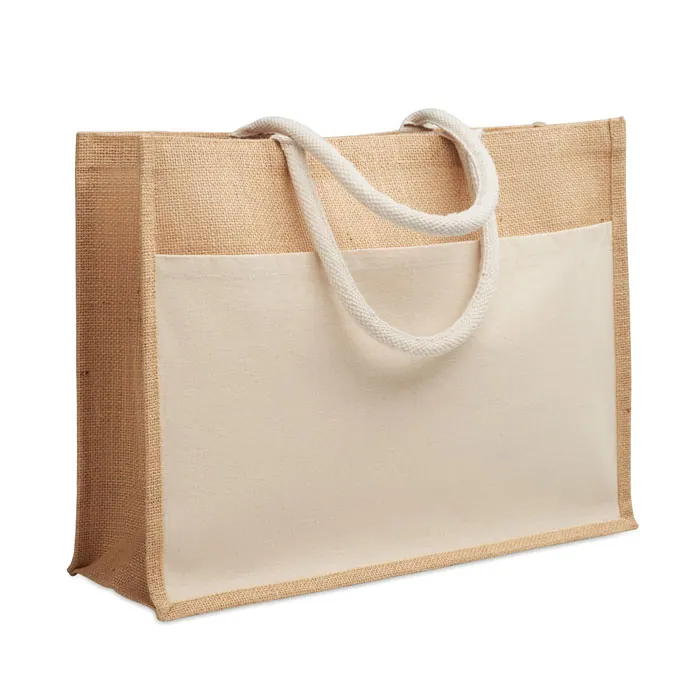 Geantă tote BAGA — culoarea Bej, față