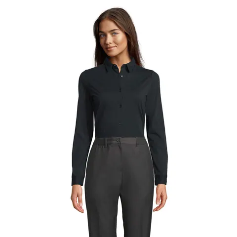 Cămașă damă BALTHAZAR — culoarea Negru intens, față