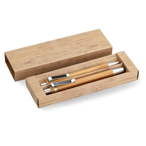 Set de scris BAMBOOSET — culoarea Lemn, față