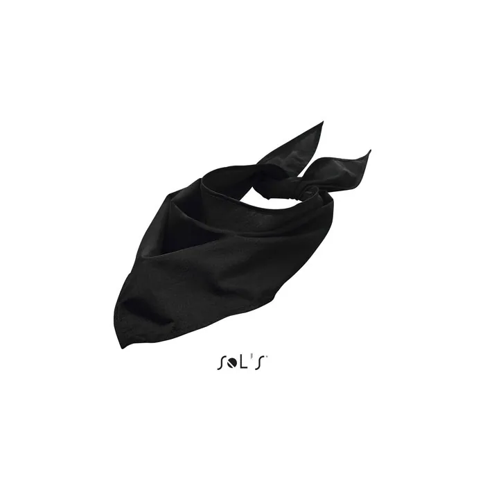 Fular unisex BANDANA — culoarea Negru, față