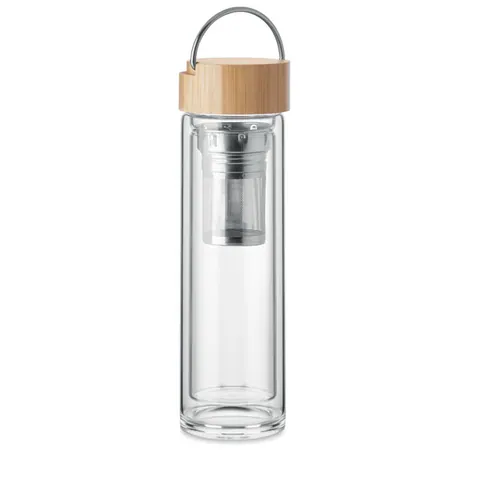 Sticlă de apă din sticlă BATAMI — culoarea Transparent, față