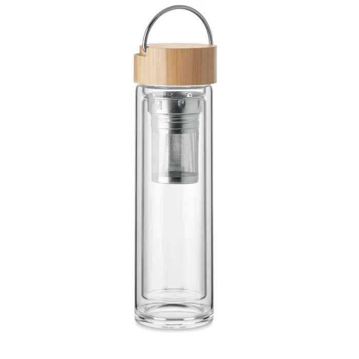 Sticlă de apă din sticlă BATAMI — culoarea Transparent, față