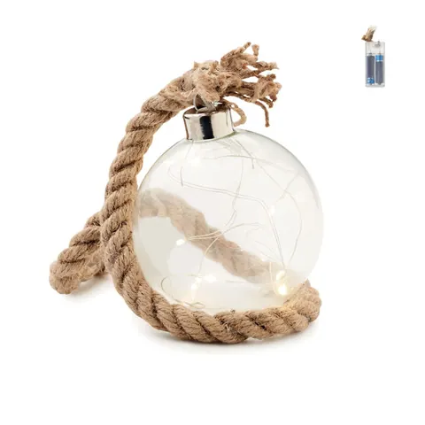 Glob de sticlă BAUBLI — culoarea Transparent, față