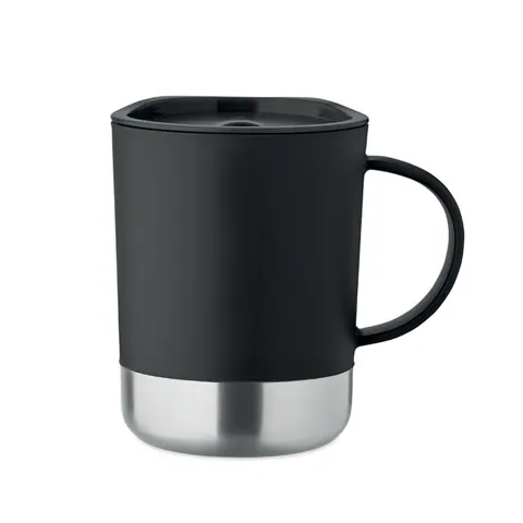 Cană BEAKER — culoarea Negru, față