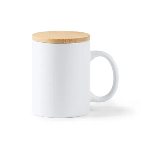 Cană ceramică Berry — culoarea Alb, imagine produs