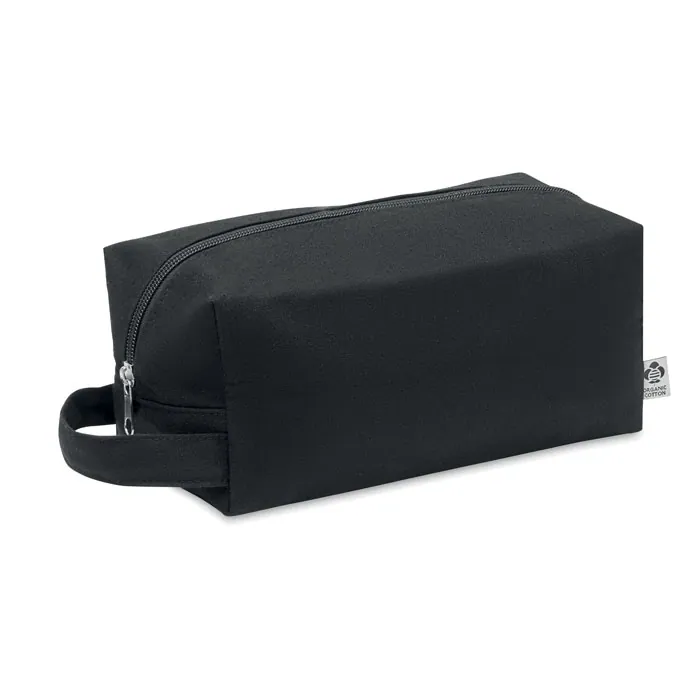 Geantă cosmetică canvas BIA — culoarea Negru, față