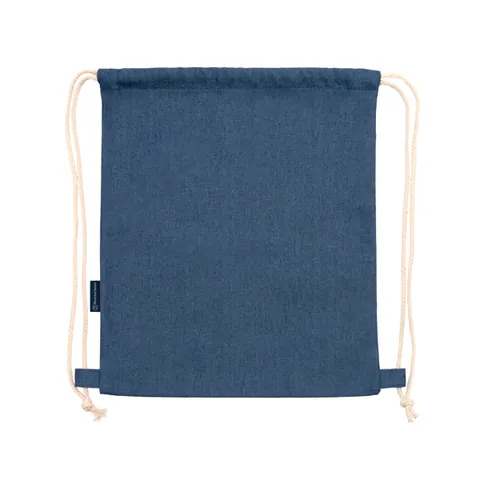 Rucsac cu șnur Boney — culoarea Albastru jeans, imagine produs