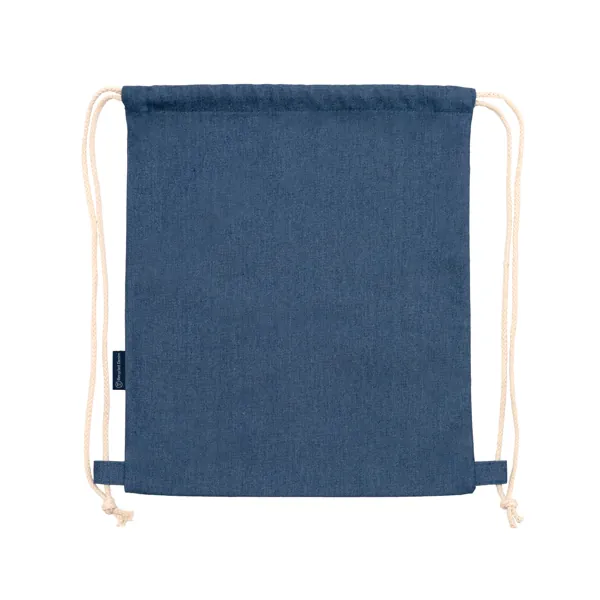 Rucsac cu șnur Boney — culoarea Albastru jeans, imagine produs