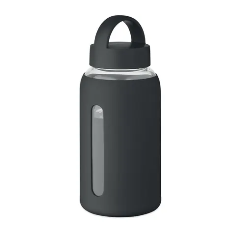 Sticlă de apă din sticlă BORIS — culoarea Negru, față