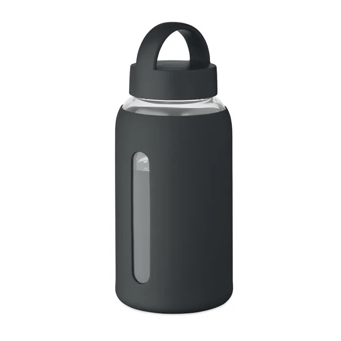 Sticlă de apă din sticlă BORIS — culoarea Negru, față