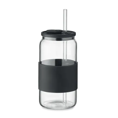 Pahar borosilicat BOROSIP — culoarea Negru, față