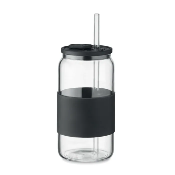 Pahar borosilicat BOROSIP — culoarea Negru, față