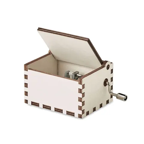 Cutie muzicală BOXMAS — culoarea Lemn, față
