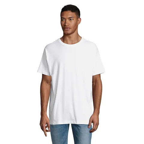 Tricou bărbați BOXY — culoarea Alb, față