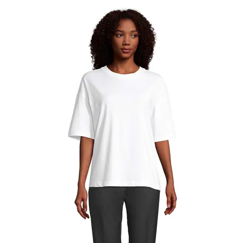 Tricou damă BOXY — culoarea Alb, față