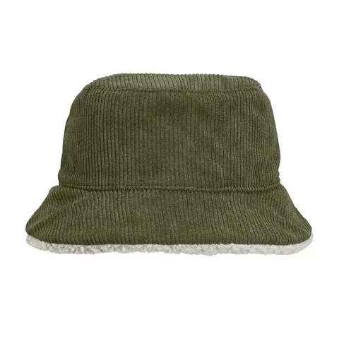 Pălărie unisex BUCKET 2IN1 — culoarea Kaki militar / Bej nisipiu, față