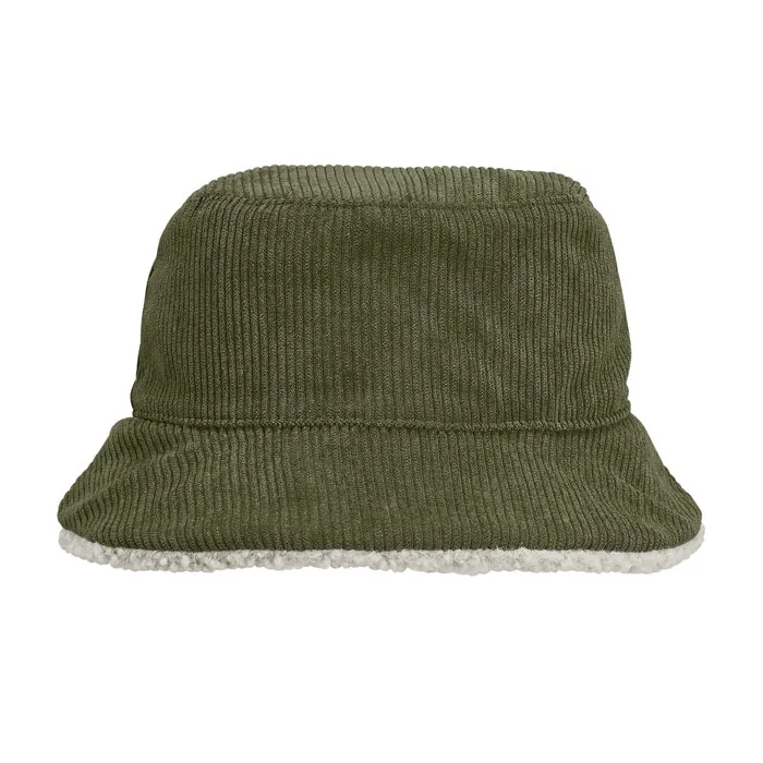 Pălărie unisex BUCKET 2IN1 — culoarea Kaki militar / Bej nisipiu, față