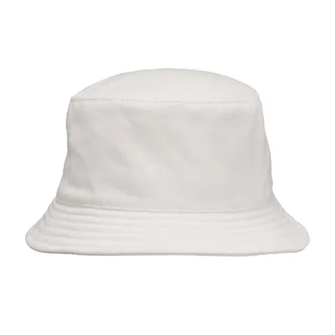 Pălărie unisex BUCKET TWILL — culoarea Alb, față