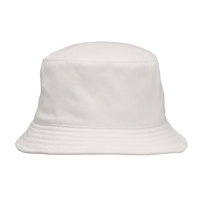 Pălărie unisex BUCKET TWILL — culoarea Alb, față