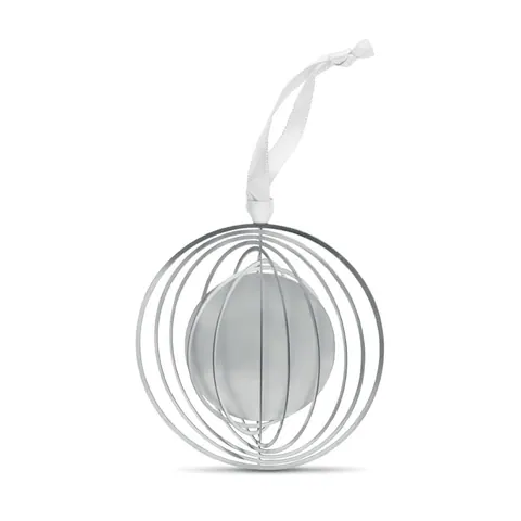 Decorație rotundă BUNO — culoarea Argintiu, față