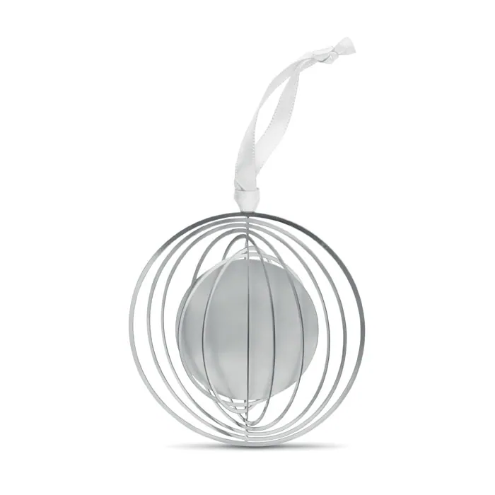 Decorație rotundă BUNO — culoarea Argintiu, față