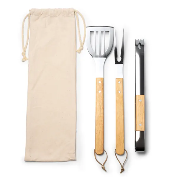 Set grătar barbecue Cadak — culoarea Natural, imagine produs