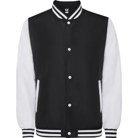 Geacă unisex California — culoarea Negru / Alb, imagine produs