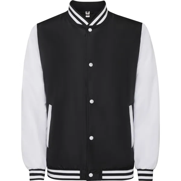 Geacă unisex California — culoarea Negru / Alb, imagine produs