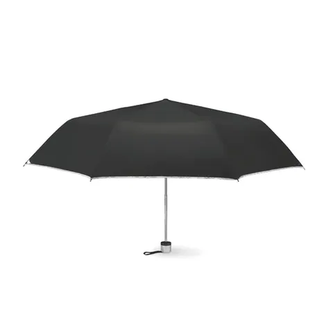 Umbrelă pliabilă CARDIF — culoarea Negru, față