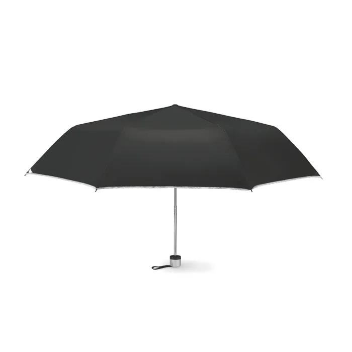 Umbrelă pliabilă CARDIF — culoarea Negru, față