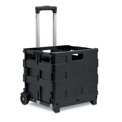 Cărucior cumpărături pliabil CARRO — culoarea Negru, față