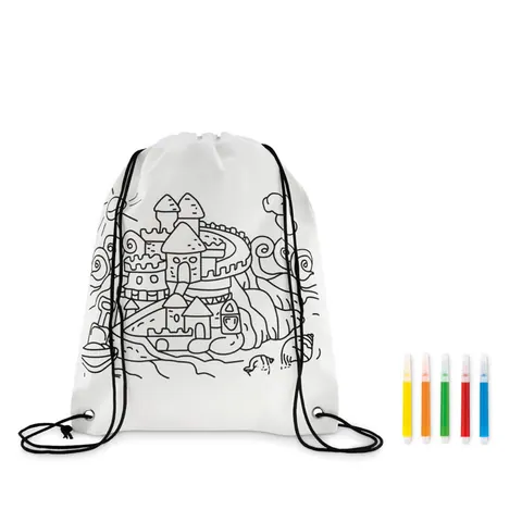 Geantă de colorat CARRYDRAW — culoarea Alb, față