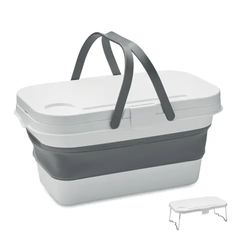 Coș de picnic pliabil CESTA — culoarea Alb, față