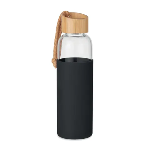 Sticlă de apă din sticlă CHAI — culoarea Negru, față