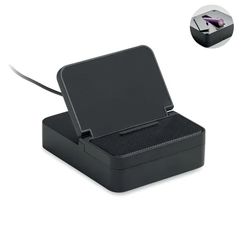 Boxă portabilă CHARGEBEAT — culoarea Negru, față