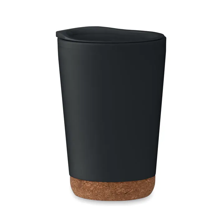 Cană termică CO — culoarea Negru, față