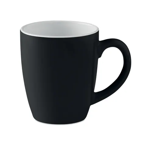 Cană ceramică COLOUR TRENT — culoarea Negru, față