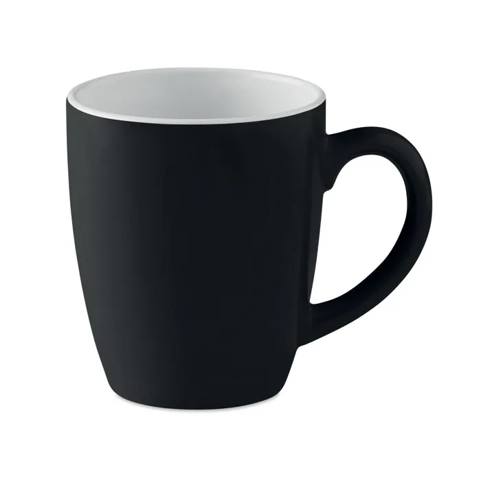 Cană ceramică COLOUR TRENT — culoarea Negru, față