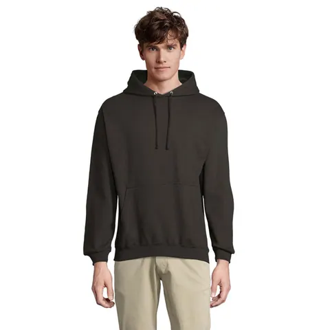 Hanorac cu glugă unisex CONDOR — culoarea Negru, față